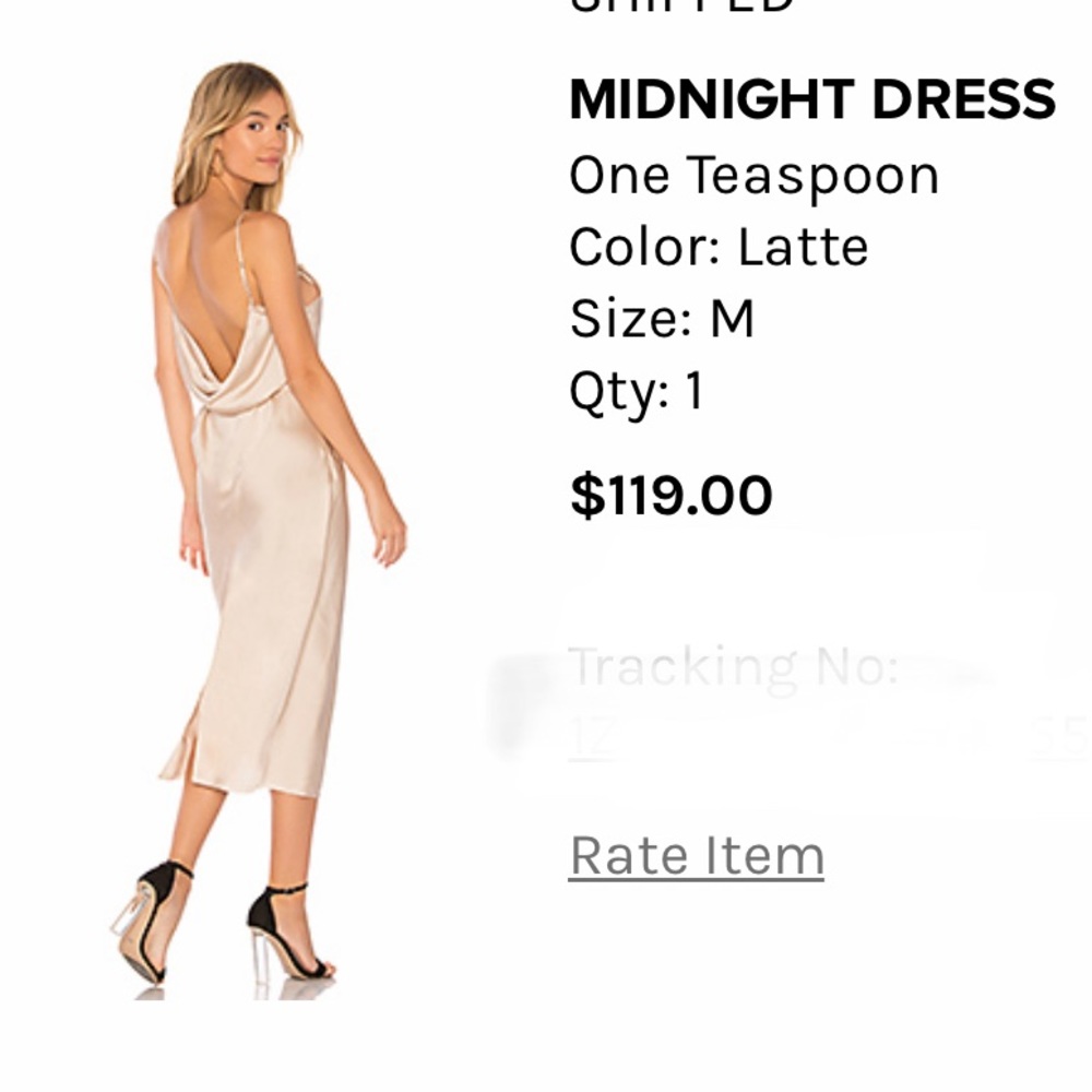 Champagne midi dress - One x One Teaspoon